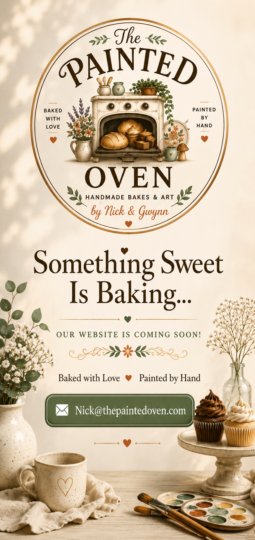 The Painted Oven — Handmade Bakes & Art by Nick & Gwynn. Something Sweet Is Baking.